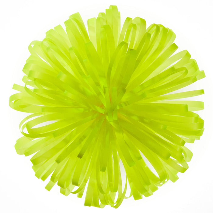 7" Yellow Looped Pom-Pom Gift Bow