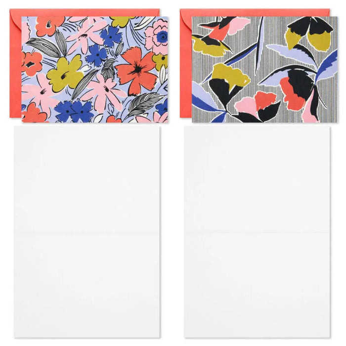 Hallmark : Purple Floral and Apple Boxed Blank Cards Assortment