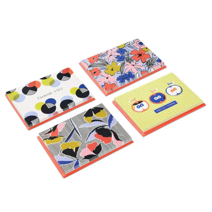 Hallmark : Purple Floral and Apple Boxed Blank Cards Assortment