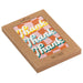 Box of greeting cards with 'Thank' text on a checkered pattern