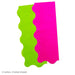 Fuchsia and green wavy‑edge tissue paper, 19" × 19"