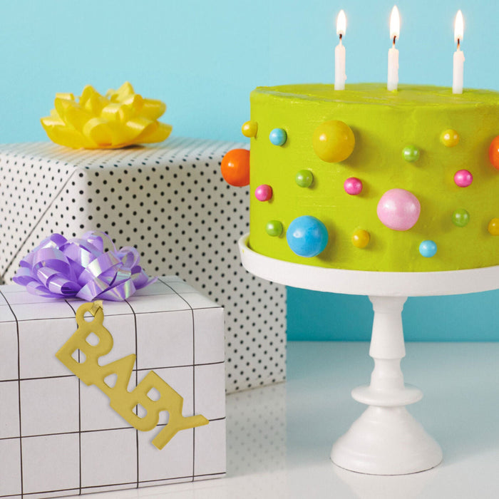 Gold "Baby" Die-Cut Gift Trim
