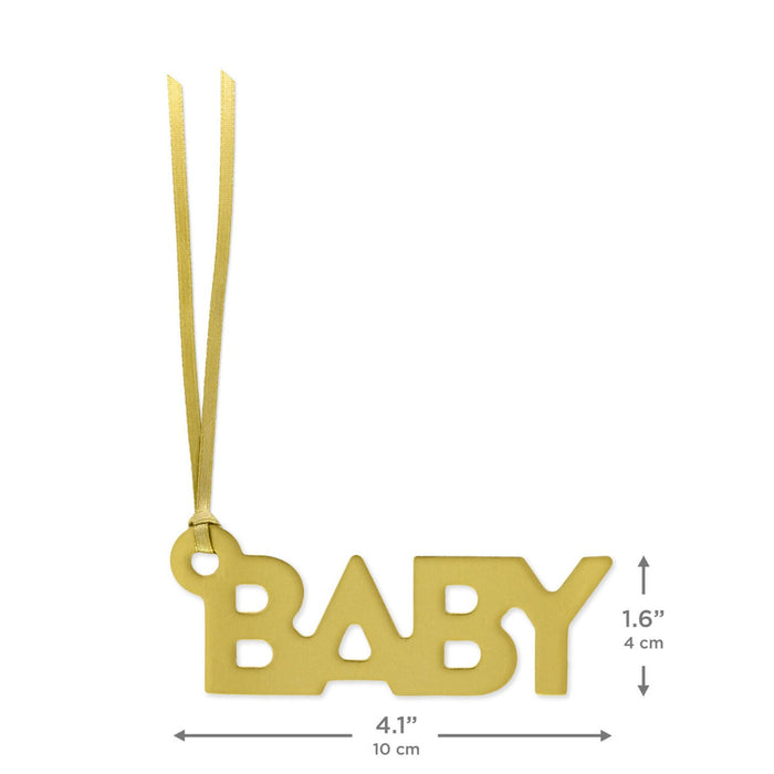 Gold "Baby" Die-Cut Gift Trim