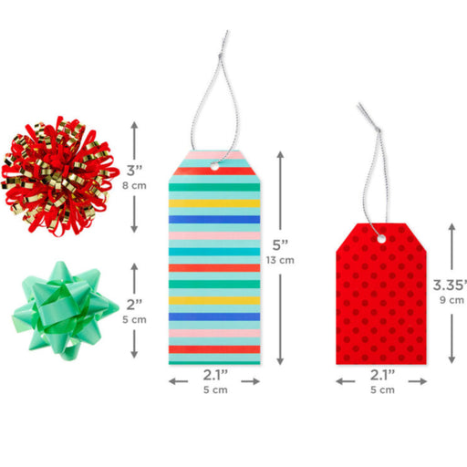 Hallmark : Bold and Bright 16-Pack Assortment Gift Trim Pack