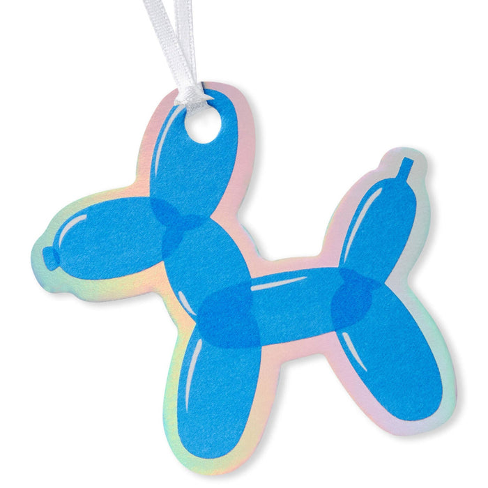 Hallmark : Blue Balloon Dog Die-Cut Gift Tag