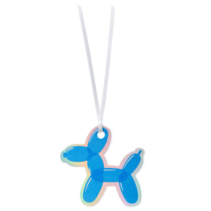 Hallmark : Blue Balloon Dog Die-Cut Gift Tag