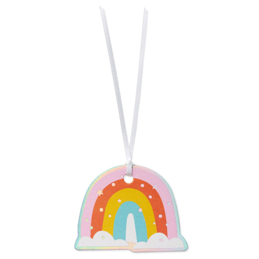 Hallmark : Rainbow on Clouds Die Cut Gift Tag