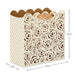 Cream Hallmark gift bag with gold interior and laser-cut roses
