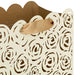 Cream Hallmark gift bag with gold interior and laser-cut roses