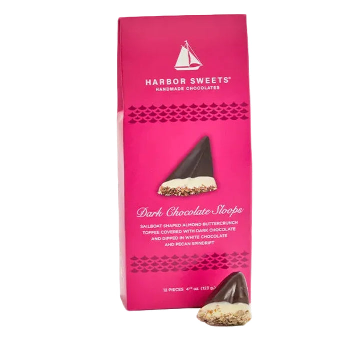 Harbor Sweets Dark Chocolate Sloops 12-piece gable box