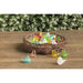 A decorative bird nest brimming with vibrant glass birds, featuring a spectrum of colors and artistic details.