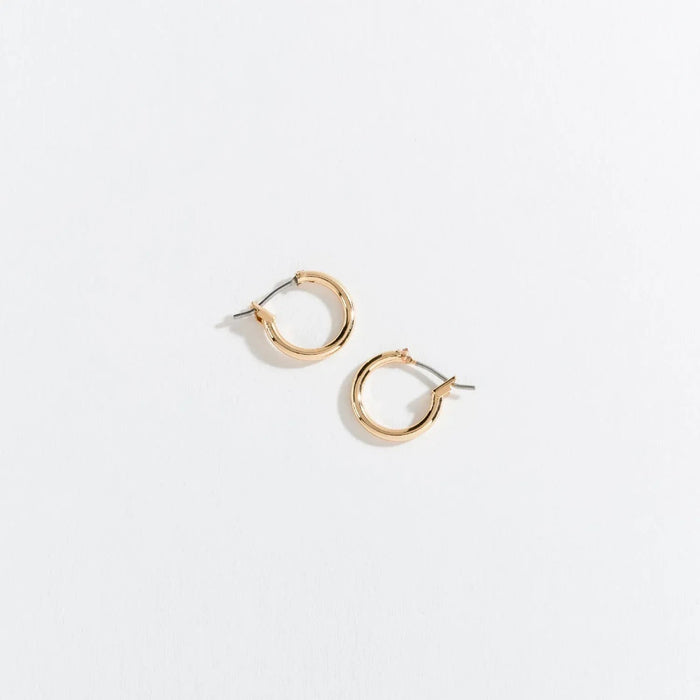 Howards Inc Gold Click Hoop Ear Sense Earring – hypoallergenic gold hoop earrings with secure click closure, lightweight and comfortable for sensitive ears