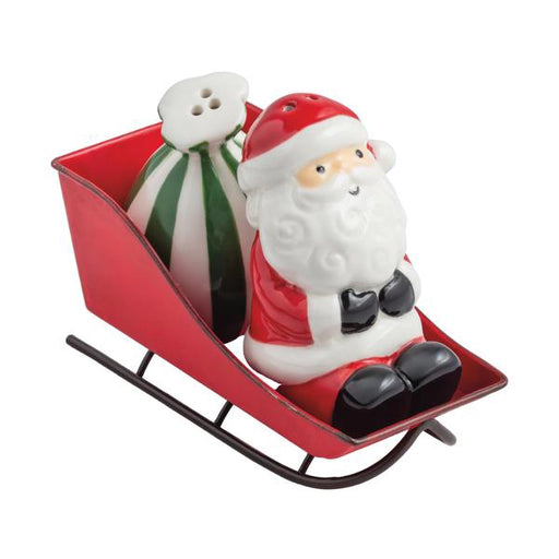 Santa and his sleigh salt and pepper shakers