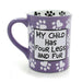 vibrantly colored mug with paw prints is for the dog mom who treats her fur babies like her own children.