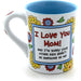 white ceramic body, blue interior, and a sweet floral pattern, it blends style and humor effortlessly.