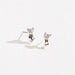 Howards Inc Cat Pave Ear Sense Earrings with sparkling crystal accents, silver-tone finish, and hypoallergenic posts for sensitive ears.
