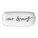 A decorative tray labeled "Mr & Mrs," featuring elegant typography and a stylish design for wedding or couple's decor.