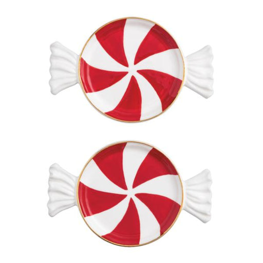 Enjoy some red peppermint serving plate for the holidays.