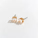 Howards Inc 5mm Gold Square Cubic Zirconia Ear Sense Earrings with a gold-tone setting, sparkling CZ stone, and hypoallergenic posts for sensitive ears.