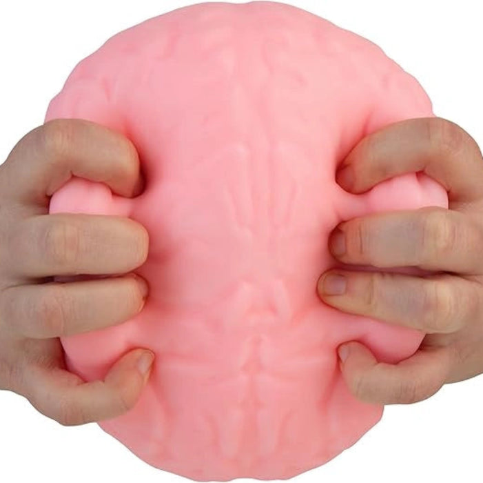 Easy Sqweezy Jumbo Brainy soft slow-rising squishy toy featuring a jumbo brain-inspired design for sensory play, stress relief, fidgeting, and imaginative fun.