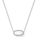 Elegant pendant surrounded by sparkling pavé accents.