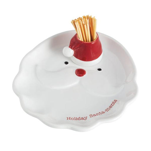 Holiday Santa toothpick holder plate server.
