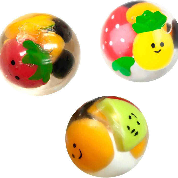 Colorful Sugar Smooshies Fruit Salad Ball slow-rise squishy toy with a soft fruit-inspired design for sensory play, stress relief, and collecting.