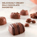 A Russell Stover chocolate box displaying an assortment of chocolates, perfect for special occasions.