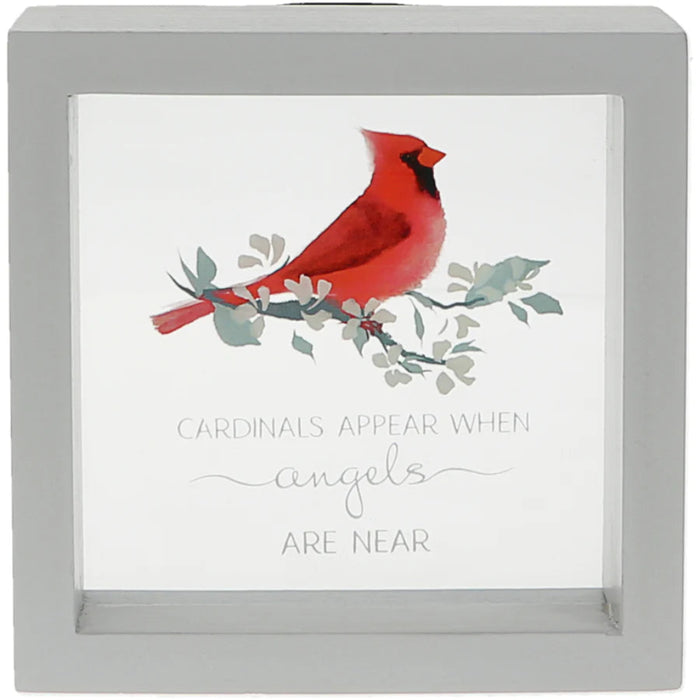 Honor a loved one with a gift that speaks from the heart  the Pavilion Gift Co Cardinals Appear Framed Glass Plaque.