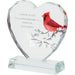 The Pavilion Gift Co In Our Hearts 4 Crystal Heart Plaque features a beautiful heart shape crafted in clear crystal.