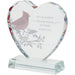 The Pavilion Gift Co In Our Hearts 4 Crystal Heart Plaque features a beautiful heart shape crafted in clear crystal.