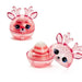 One pink reindeer-shaped lip balms on a white background