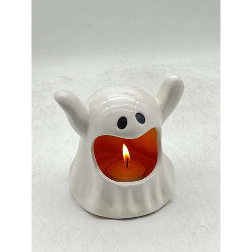 4.5" Gasper the Ghost Ceramic Tealight Holder - 4.5" Gasper the Ghost Ceramic Tealight Holder