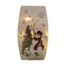 4.5" x 7.8" Snowy Frost Songbird LED Glass Vase - 4.5" x 7.8" Snowy Frost Songbird LED Glass Vase