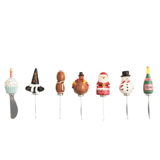 Holiday Spreaders set designed for serving butter, soft cheeses, dips, and spreads during festive gatherings.