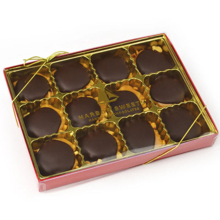 A perfect balance of crunch, sweetness, and chocolate in every bite.  Also available with pecans or almonds.
