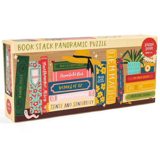 This Inked Classics Bookshelf 400 Piece Panoramic Jigsaw Puzzle brings the timeless beauty of classic literature to life through an engaging and relaxing puzzle experience. 