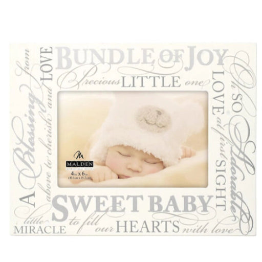 Malden Sweet Baby Signature 4x6 photo frame for displaying cherished baby photographs.