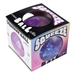 Box of a purple and blue stress ball with 'Squeeze Ball' branding.
