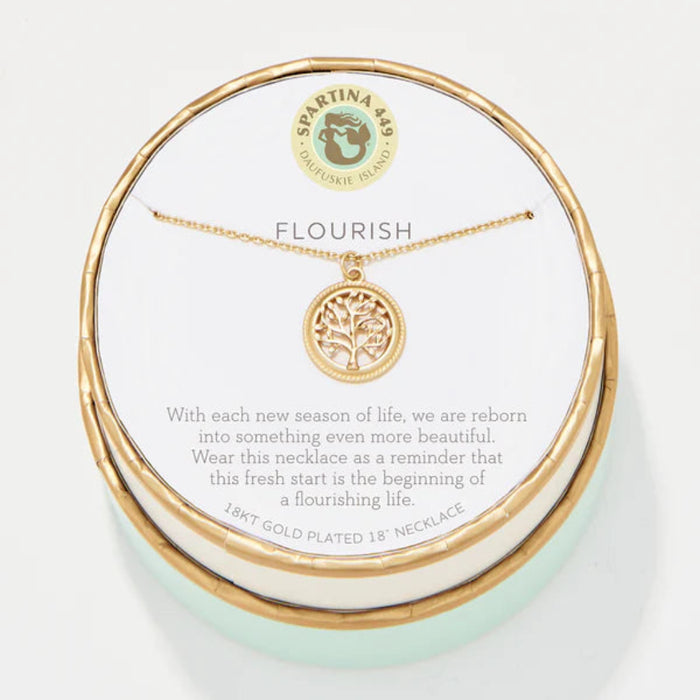 Wear our Flourish Necklace as a reminder of a flourishing life.