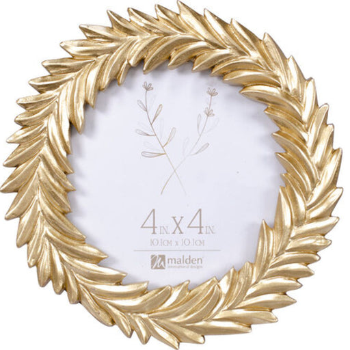 4X4 GOLD LEAF ROUND