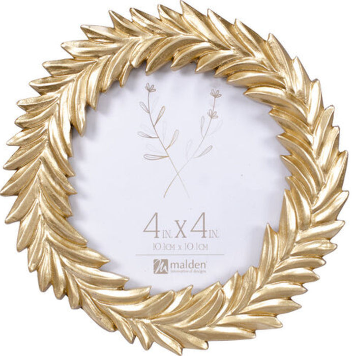 4X4 GOLD LEAF ROUND