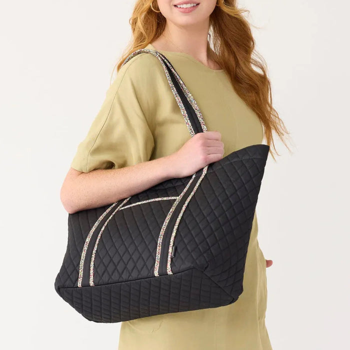Vera Bradley Hathaway Tote Bag in Moonless Night with a sophisticated dark pattern