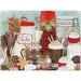 Jigsaw puzzle with a winter-themed design featuring hot chocolate and holiday elements.