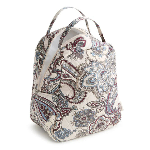 Vera Bradley Lunch Bag in Neutral Rhapsody with elegant floral print, insulated interior, and convenient top handle.