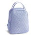 Soft fabric blue quilted backpack, designed with a stylish texture and practical adjustable straps for ease of use.