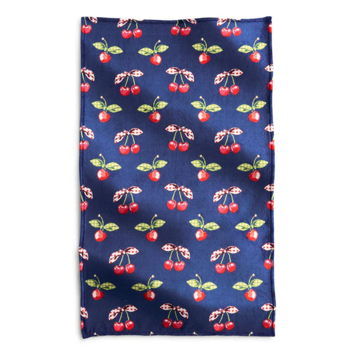 Vera Bradley Cherry Picking plush throw blanket with vibrant cherry pattern and soft polyester fabric for year-round warmth.