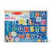 A vibrant wooden alphabet and number puzzle, ideal for enhancing early literacy and numeracy skills.