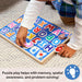 A wooden alphabet and number puzzle, crafted for educational purposes and engaging playtime activities.