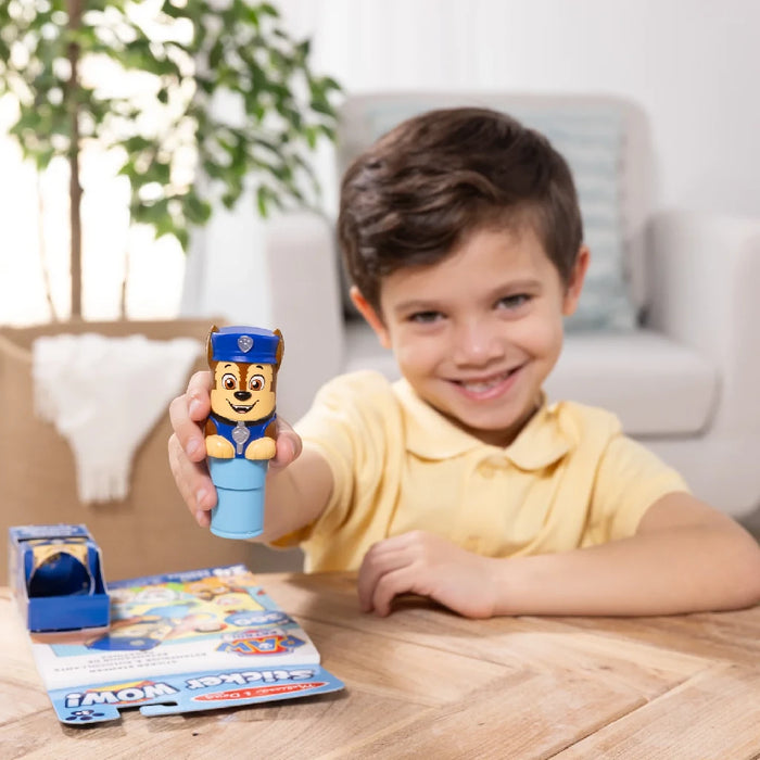 Playful Paw Patrol sticker featuring adventurous characters, perfect for decorating children's items or craft projects.